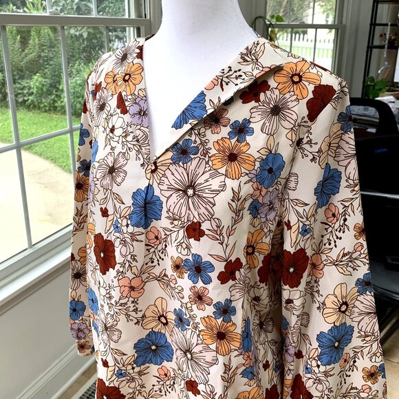 Tops - Boho Hippie Floral Blouse Top